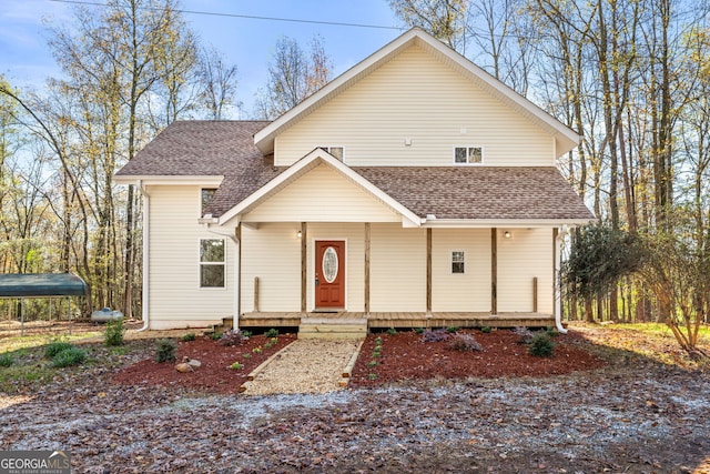 view of front of property with a porch