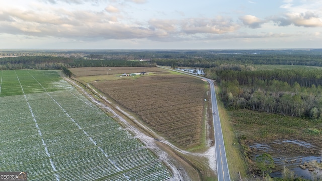 bird's eye view with a rural view