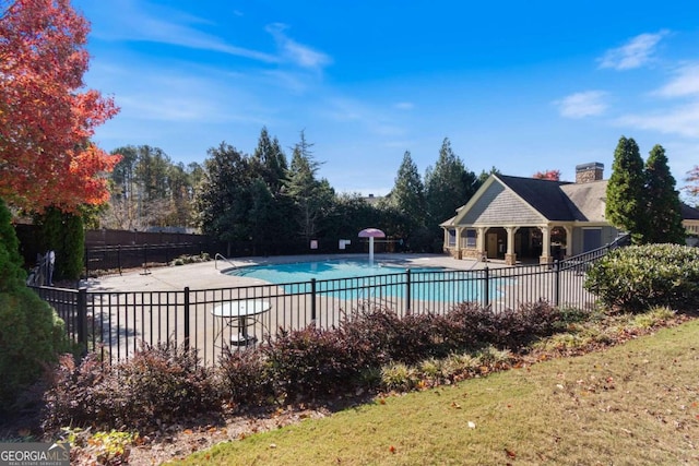 view of pool with a patio area