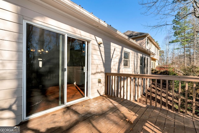 view of wooden deck