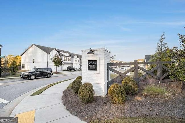 view of community sign