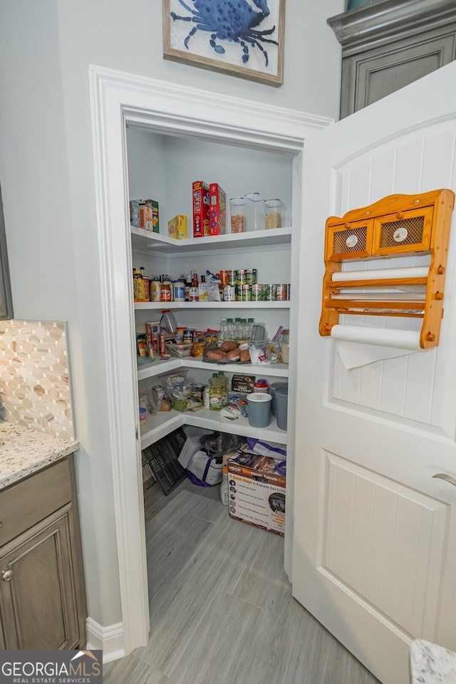 view of pantry