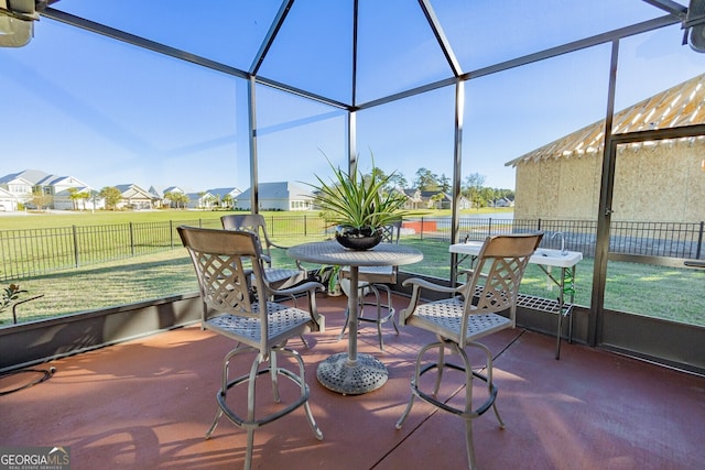 view of sunroom / solarium