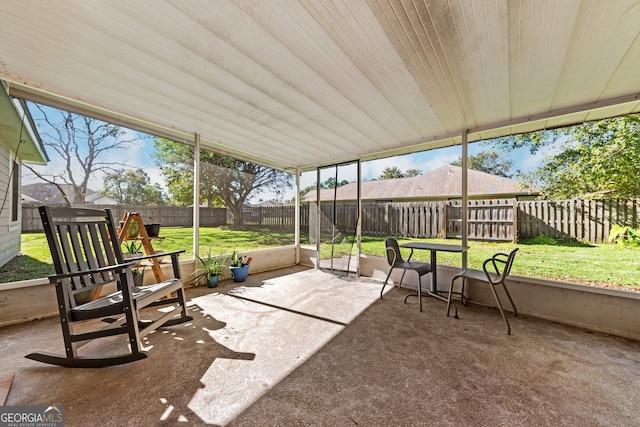 view of sunroom / solarium