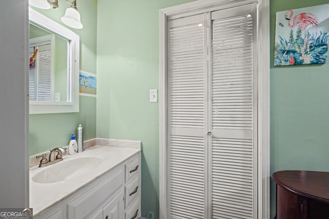 bathroom featuring vanity