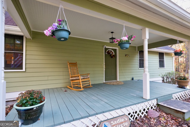 view of wooden deck