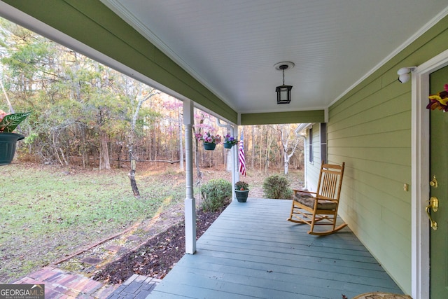 view of wooden terrace