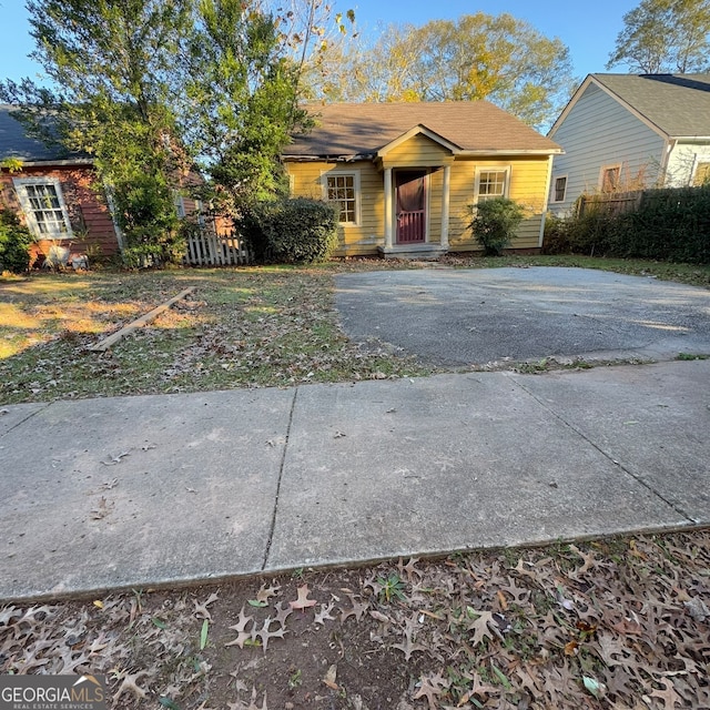 view of front of home