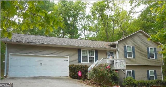 tri-level home with a garage