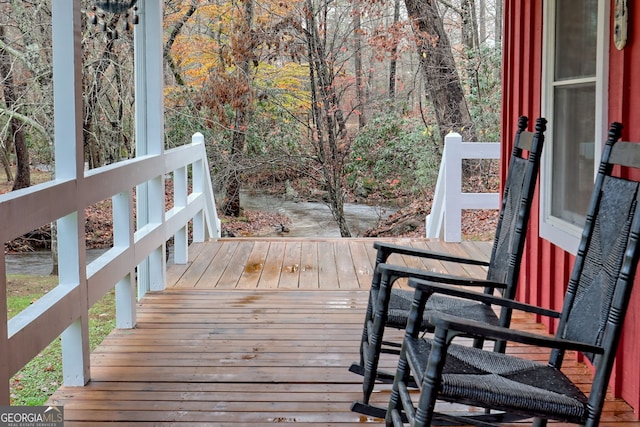 view of wooden terrace