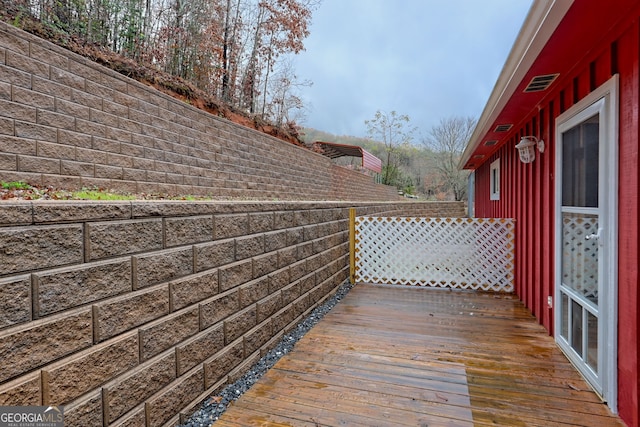 view of wooden terrace