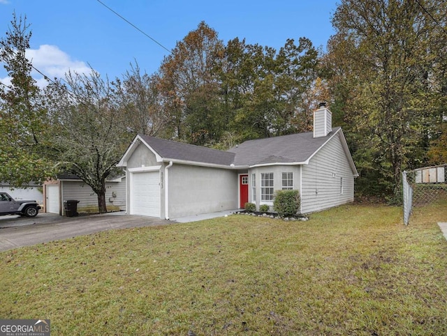 view of front of home with a front yard