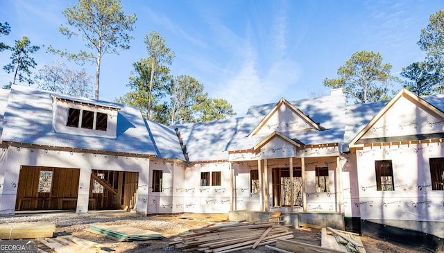 view of unfinished property