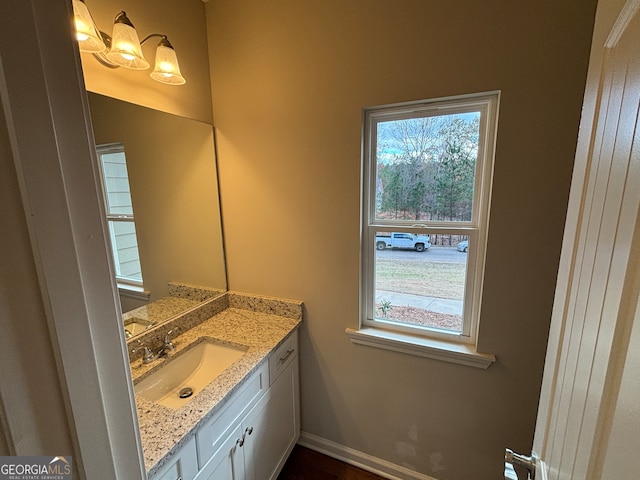 bathroom with vanity