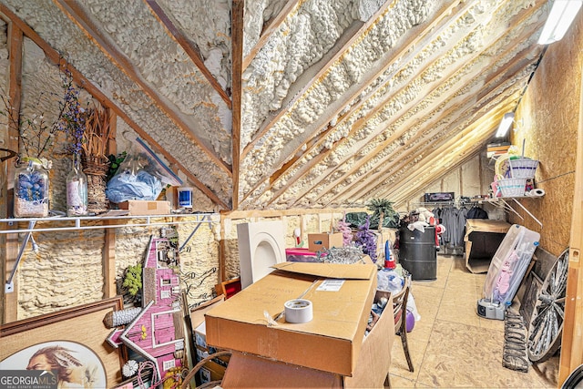 view of attic