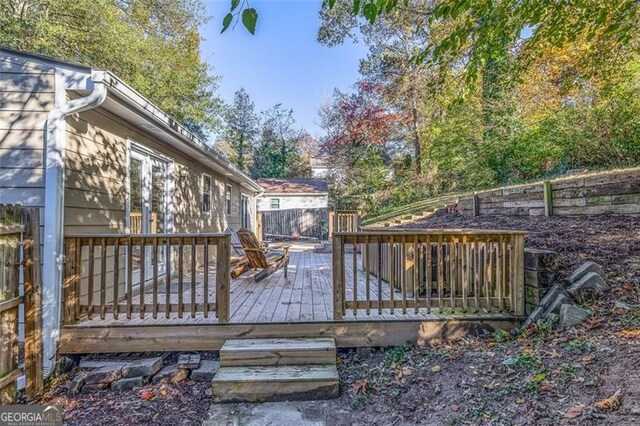 view of wooden deck