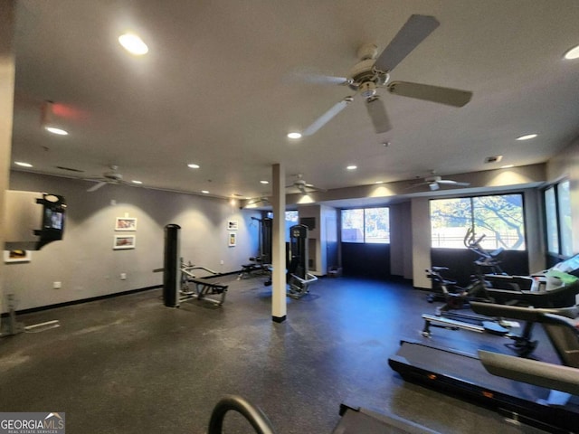 view of workout area