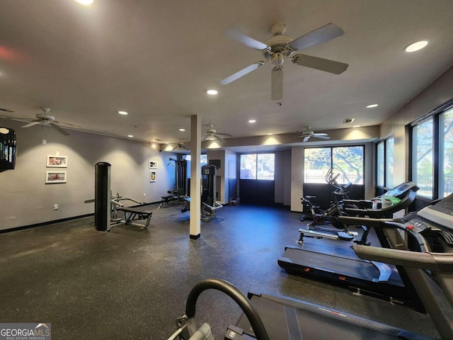 view of workout area