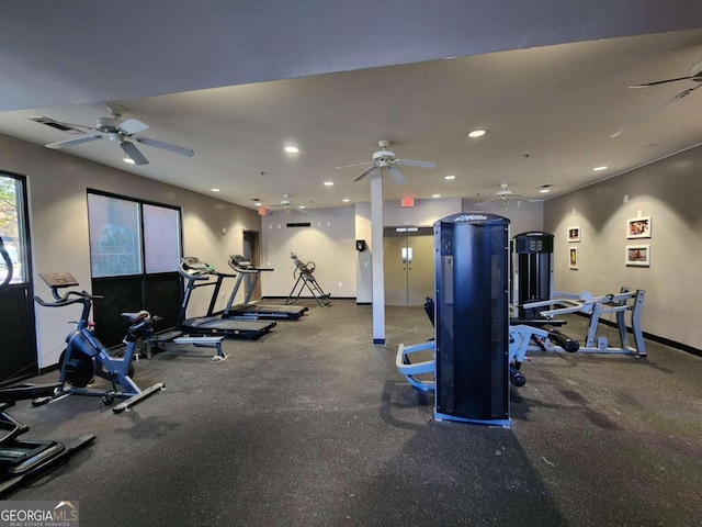 view of workout area