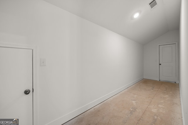 bonus room featuring lofted ceiling