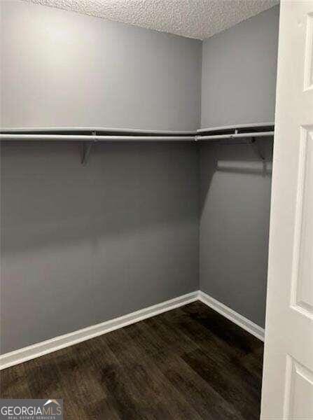 bathroom with hardwood / wood-style floors and vanity