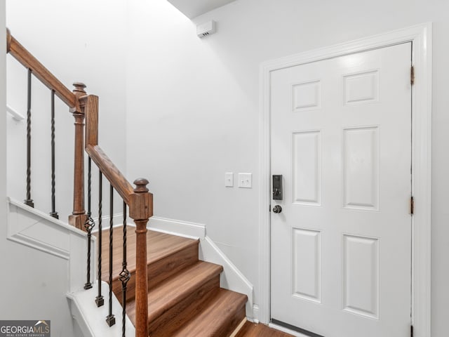 entryway featuring light hardwood / wood-style flooring