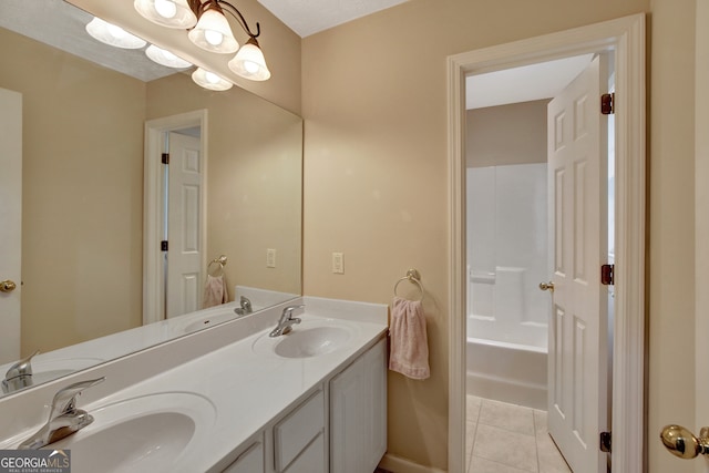 bathroom featuring tile patterned flooring and vanity