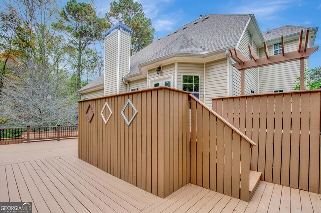 view of wooden deck