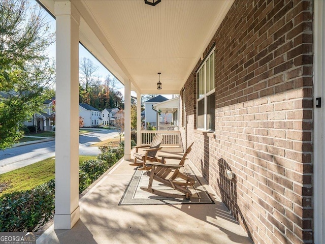 view of patio with covered porch