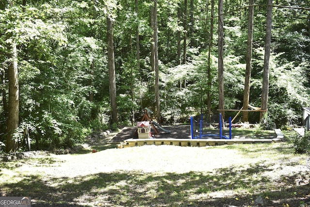 173 Mountainside Dr E, Dawsonville, GA 30534 - exterior space featuring a trampoline