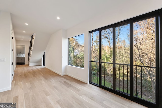 interior space featuring light hardwood / wood-style flooring