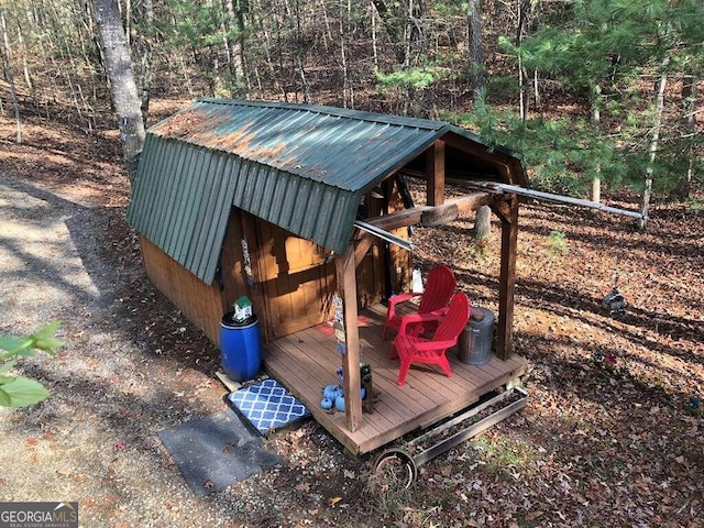 view of outdoor structure