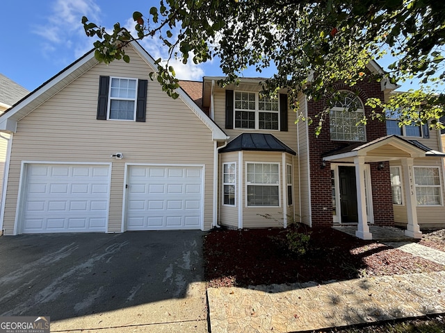 front facade featuring a garage