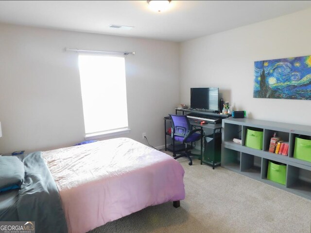 bedroom with carpet floors