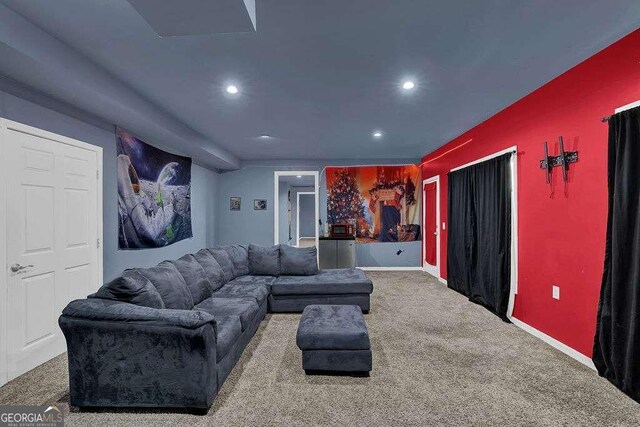 view of carpeted living room