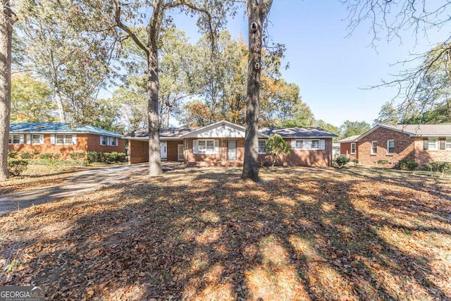 view of ranch-style home