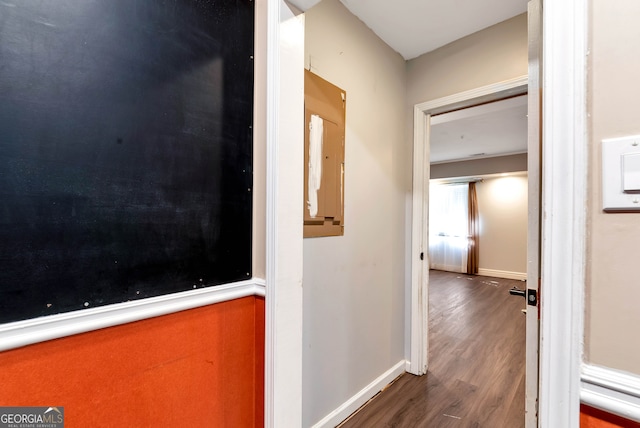 hall featuring hardwood / wood-style flooring