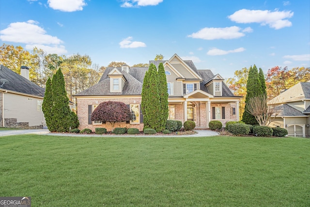 view of front of house featuring a front yard