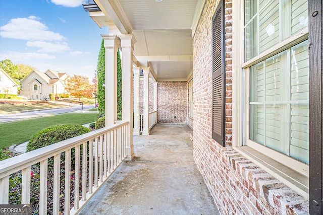 balcony with covered porch