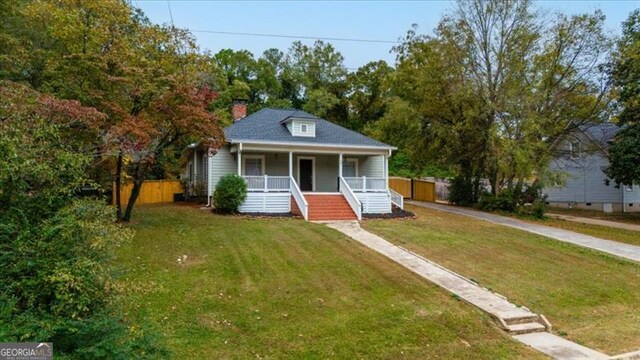 deck with covered porch