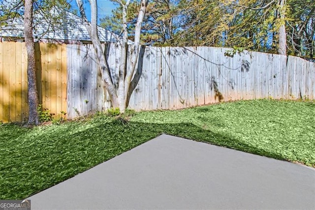 view of yard featuring a patio area