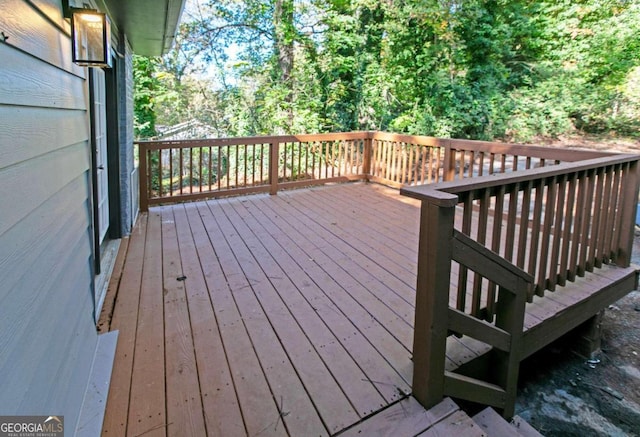 view of wooden deck