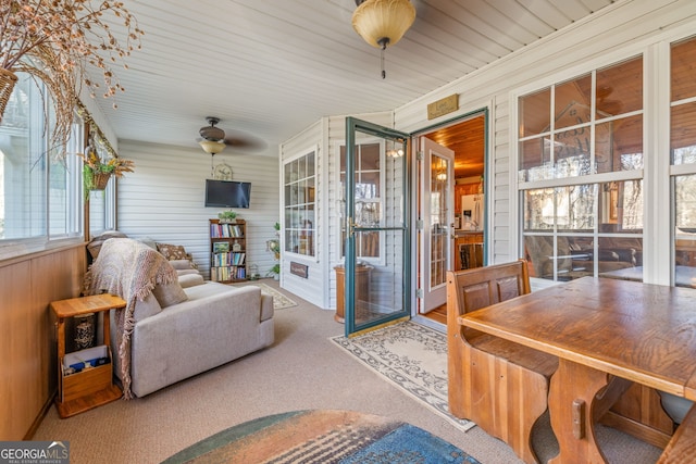 view of sunroom