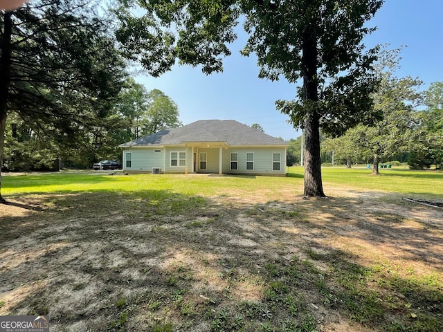 exterior space with a lawn