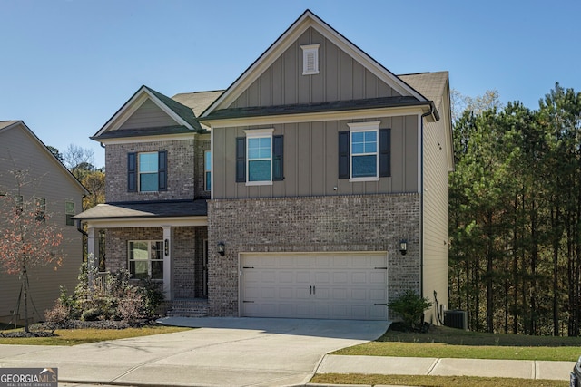 craftsman-style house with a garage