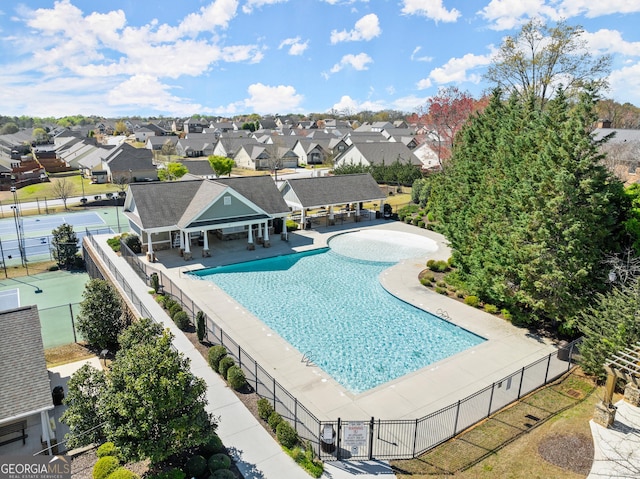 view of pool with a gazebo and a patio area