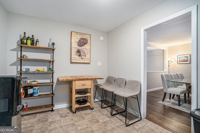 interior space featuring light wood-type flooring