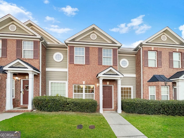 view of property with a front yard