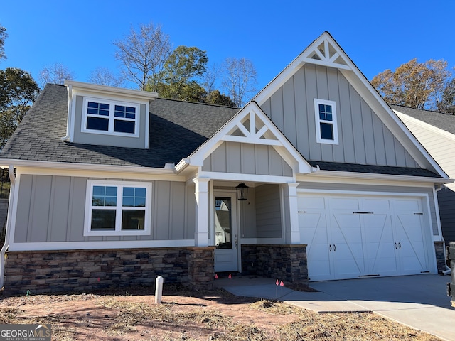 craftsman-style house with a garage