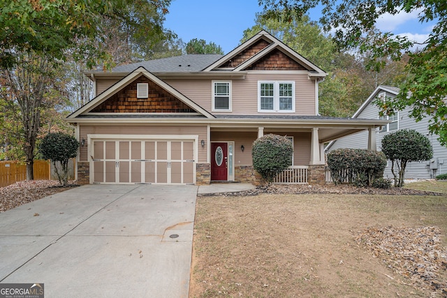 craftsman-style house with a porch